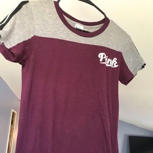 maroon PINK vs t-shirt